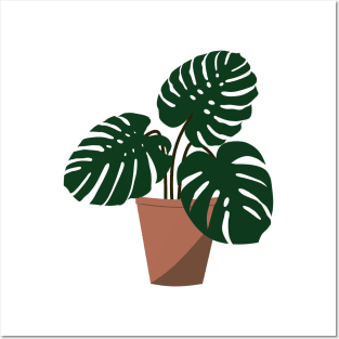 Merry Monstera Posters and Art